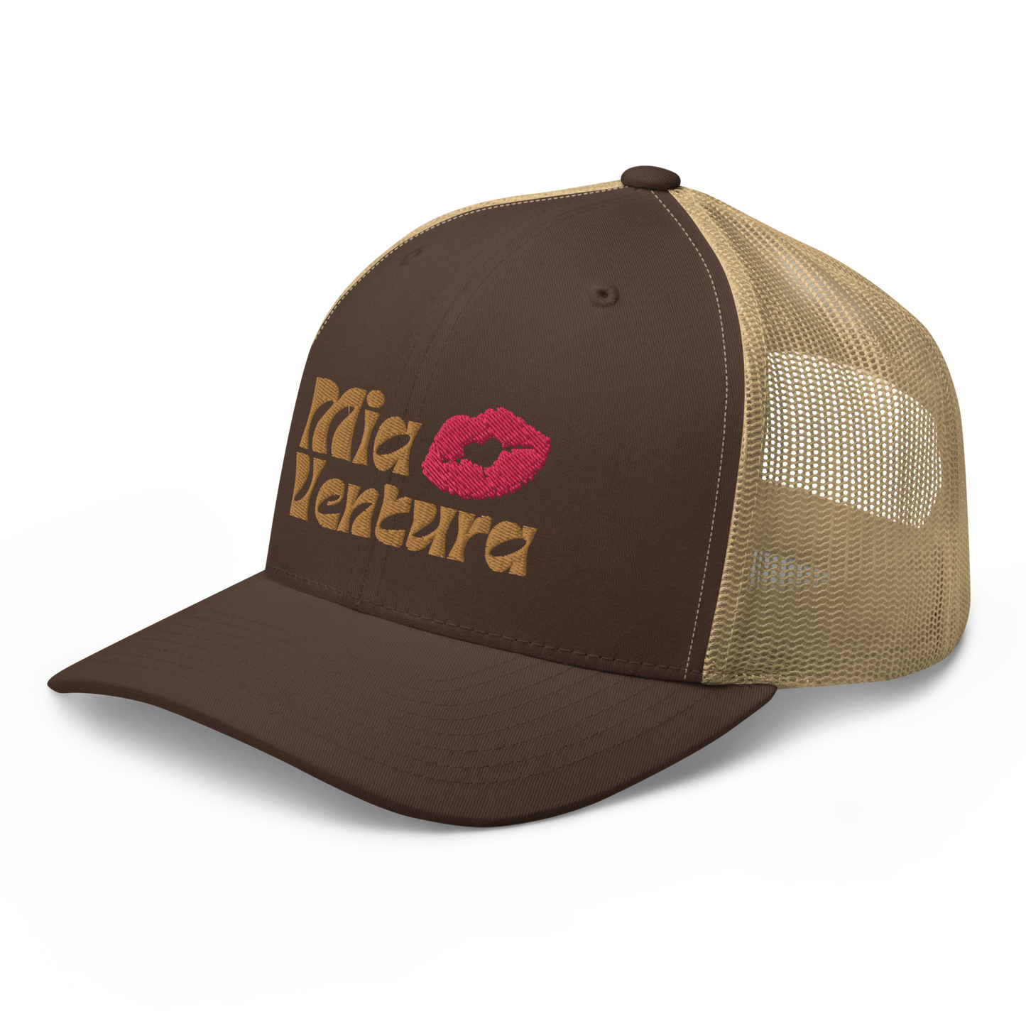 Mia Ventura Embroidered Trucker Cap